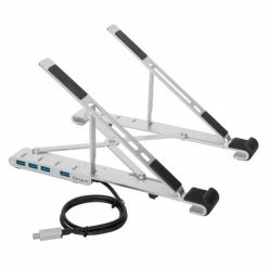 De gros ⭐ Targus Portable Stand+USB-A Hub Silver ⭐