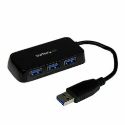Tout neuf 🌟 StarTech Portable 4 Port Mini USB 3.0 Hub - Black 😉
