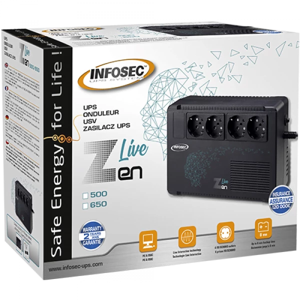 Meilleur prix 🔥 Infosec ZEN LIVE 650VA - 4 Prises 🌟 2 Meilleur prix 🔥 Infosec ZEN LIVE 650VA - 4 Prises 🌟 – Image 2