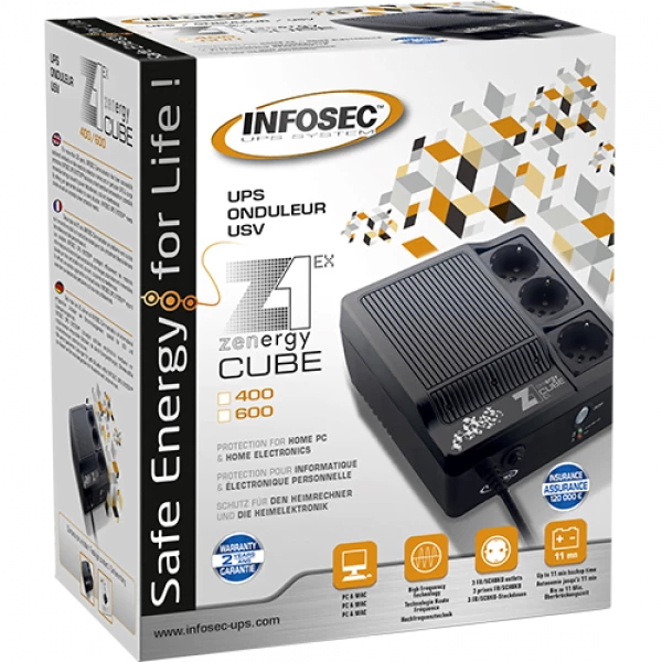 Budget ✨ Infosec Z1 - Zenergy Cube EX 600VA Haute Frequence SCHUKO 😍 1 Budget ✨ Infosec Z1 - Zenergy Cube EX 600VA Haute Frequence SCHUKO 😍