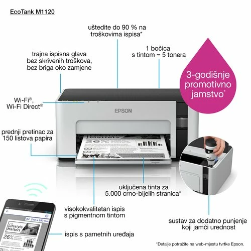 Budget 🎁 Epson EcoTank ET-M1120 (C11CG96402) 🥰 14 Budget 🎁 Epson EcoTank ET-M1120 (C11CG96402) 🥰 – Image 14